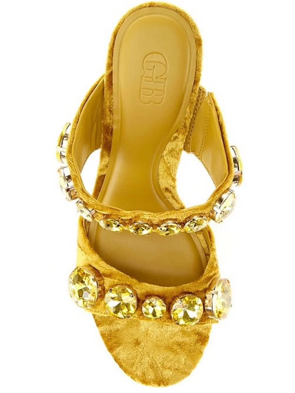 Gianni Bini News-Flash Velvet Jewel Ornament Dress Slide Sandals